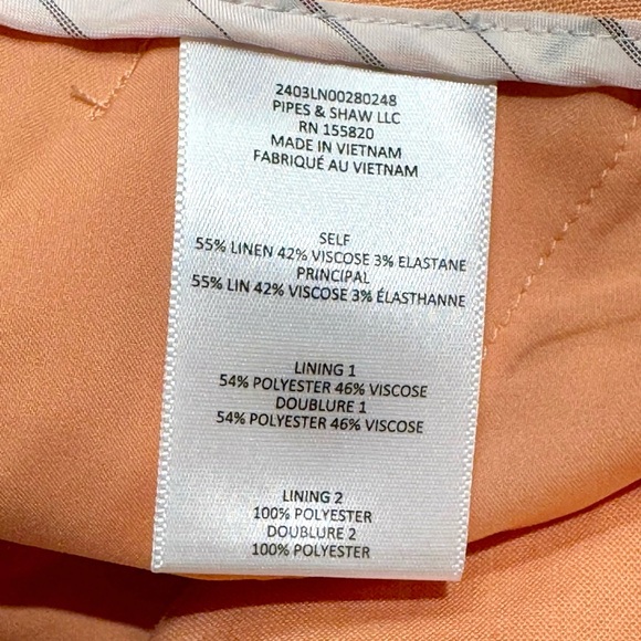 VERONICA BEARD Noemi Stretch Pleated High Waist Shorts Coral Orange  Size 2 NEW - Picture 9 of 9